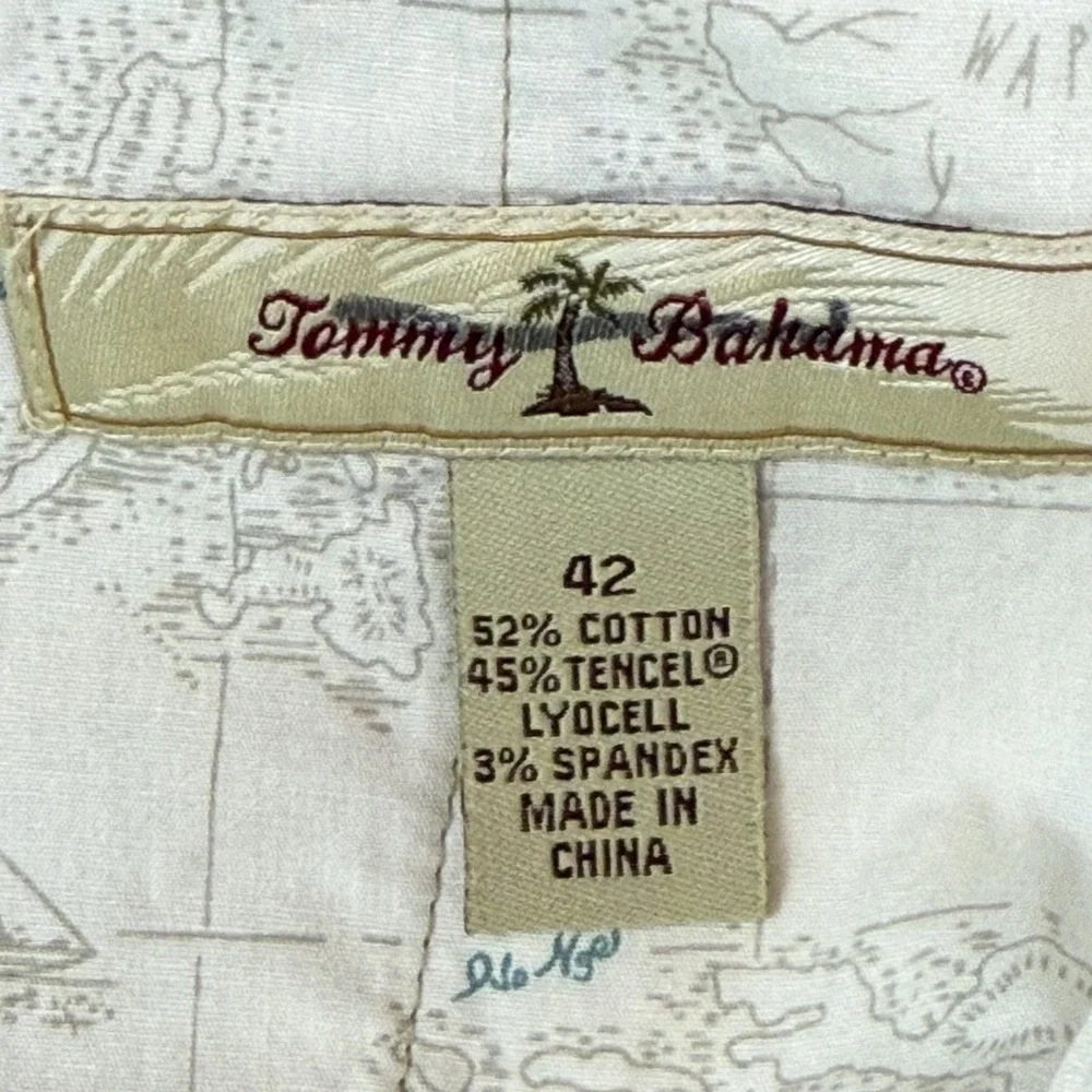 NEW Tommy Bahama Front Nine‎ Pants Mens 42x31 Beige Chino Stretch Golf T1425